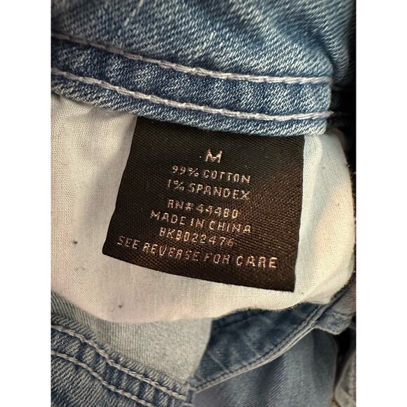 Tinseltown blue distressed denim overalls size M - Picture 4 of 16